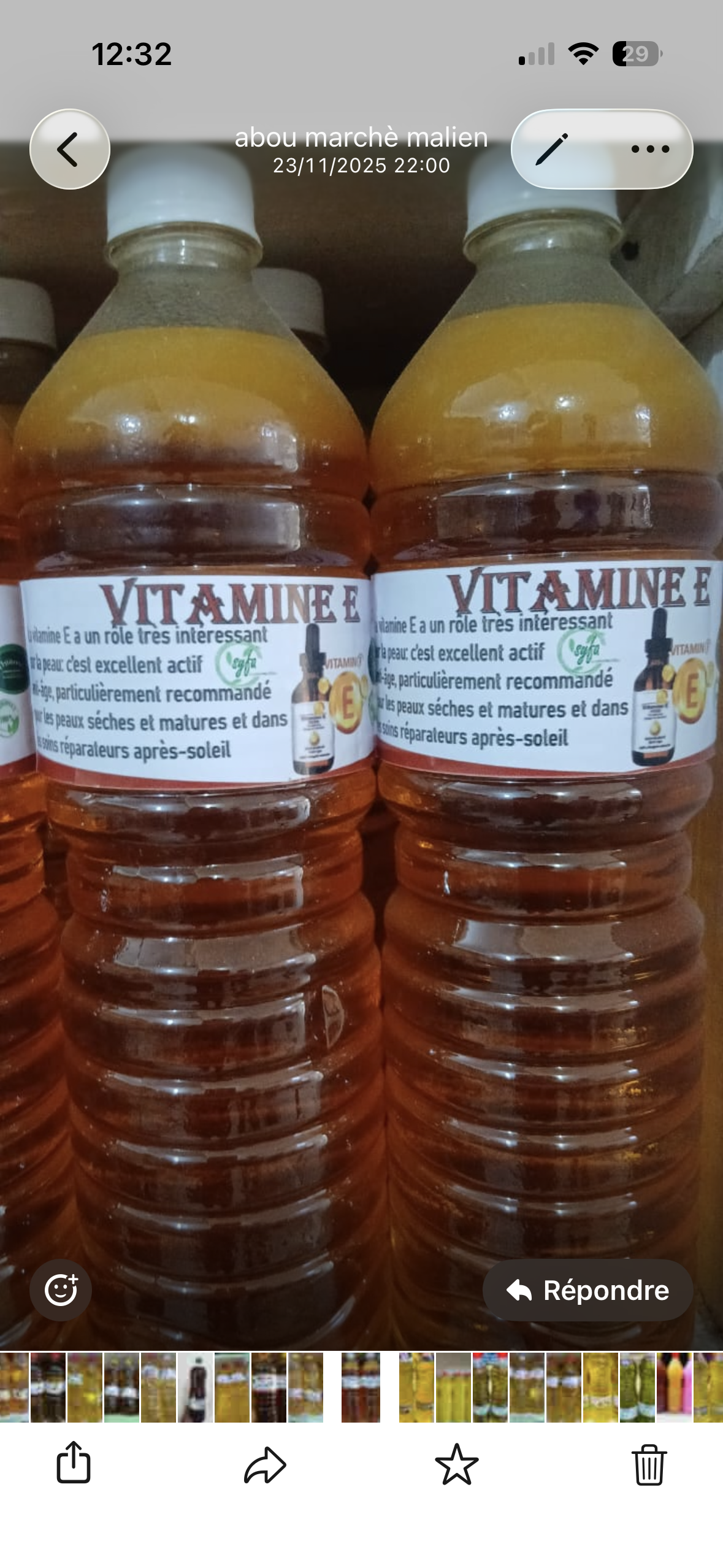 Huile à la Vitamine E